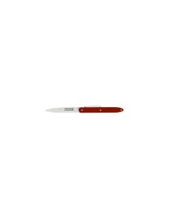 Couteau Artisanal Robert David L'Epicurien Lame 80 Mm Acrylique Rouge